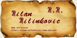 Milan Milinković vizit kartica